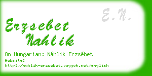 erzsebet nahlik business card