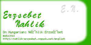 erzsebet nahlik business card